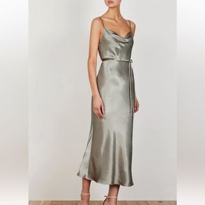 Shona Joy La Lune Bias Cowl Midi Dress